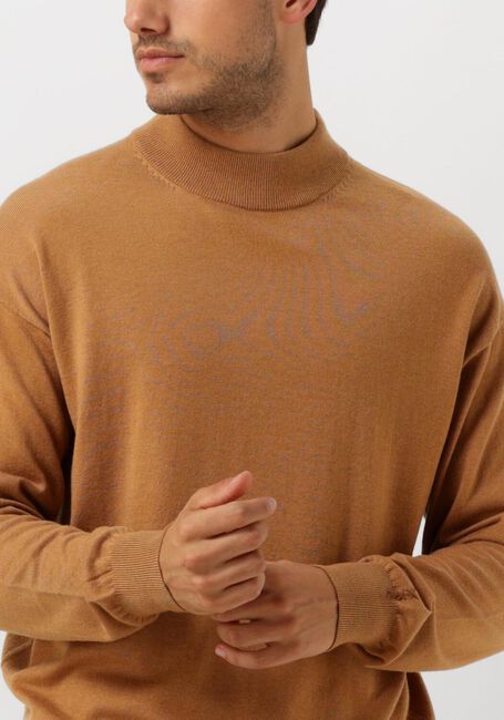 Camelfarbene SCOTCH & SODA Pullover DROPPED SHOULDER MOCK NECK PULLOVER - large