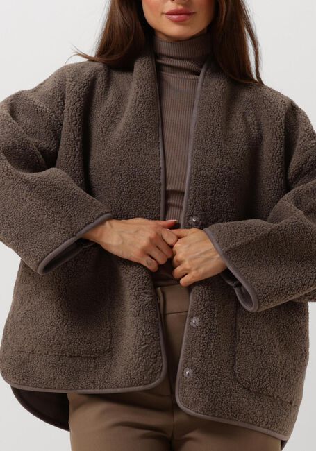Braune KNIT-TED Lederjack JOKO - large