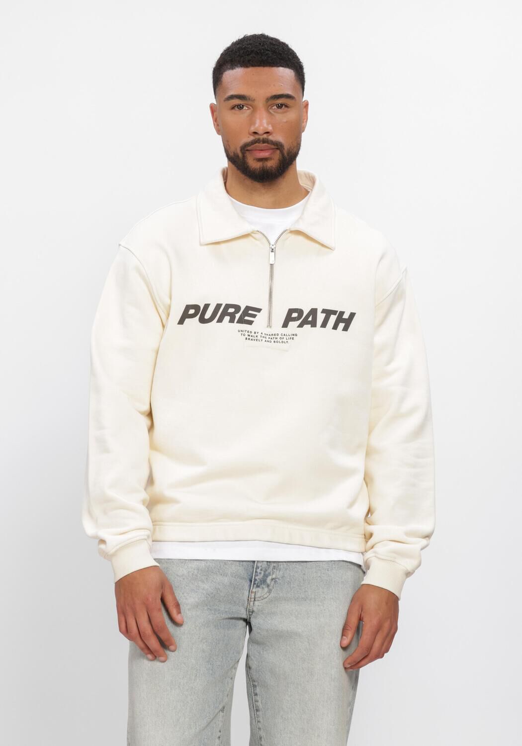 Creme PURE PATH Polo-Shirt POLO HALF ZIP - large