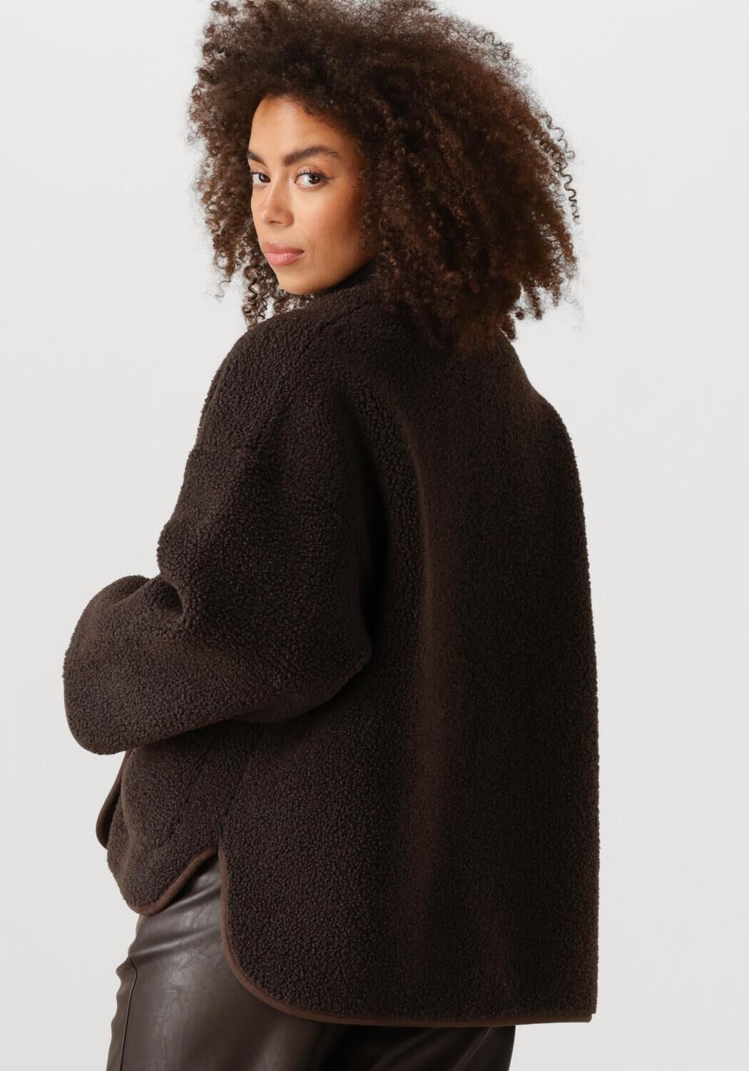 Braune KNIT-TED Teddy-Jacke JOKO - large