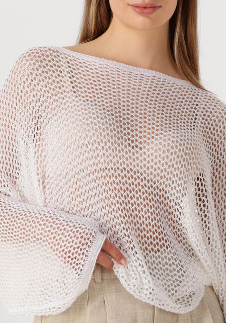 Weiße RESORT FINEST Pullover CROCHET SWEATER - large