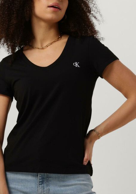 Schwarze CALVIN KLEIN T-shirt CK EMBROIDERY STRETCH - large