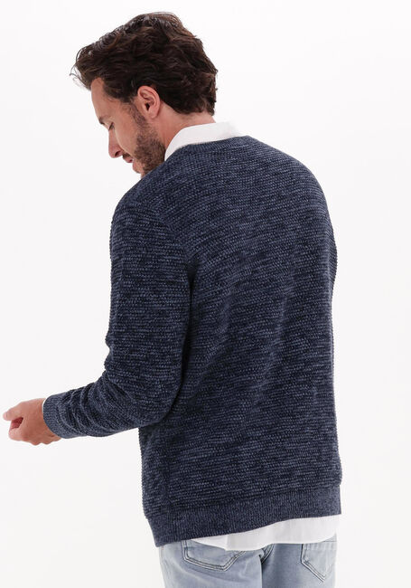 Blaue SELECTED HOMME Pullover VINCE LS KNIT BUBBLE CREW NECK NAW - large