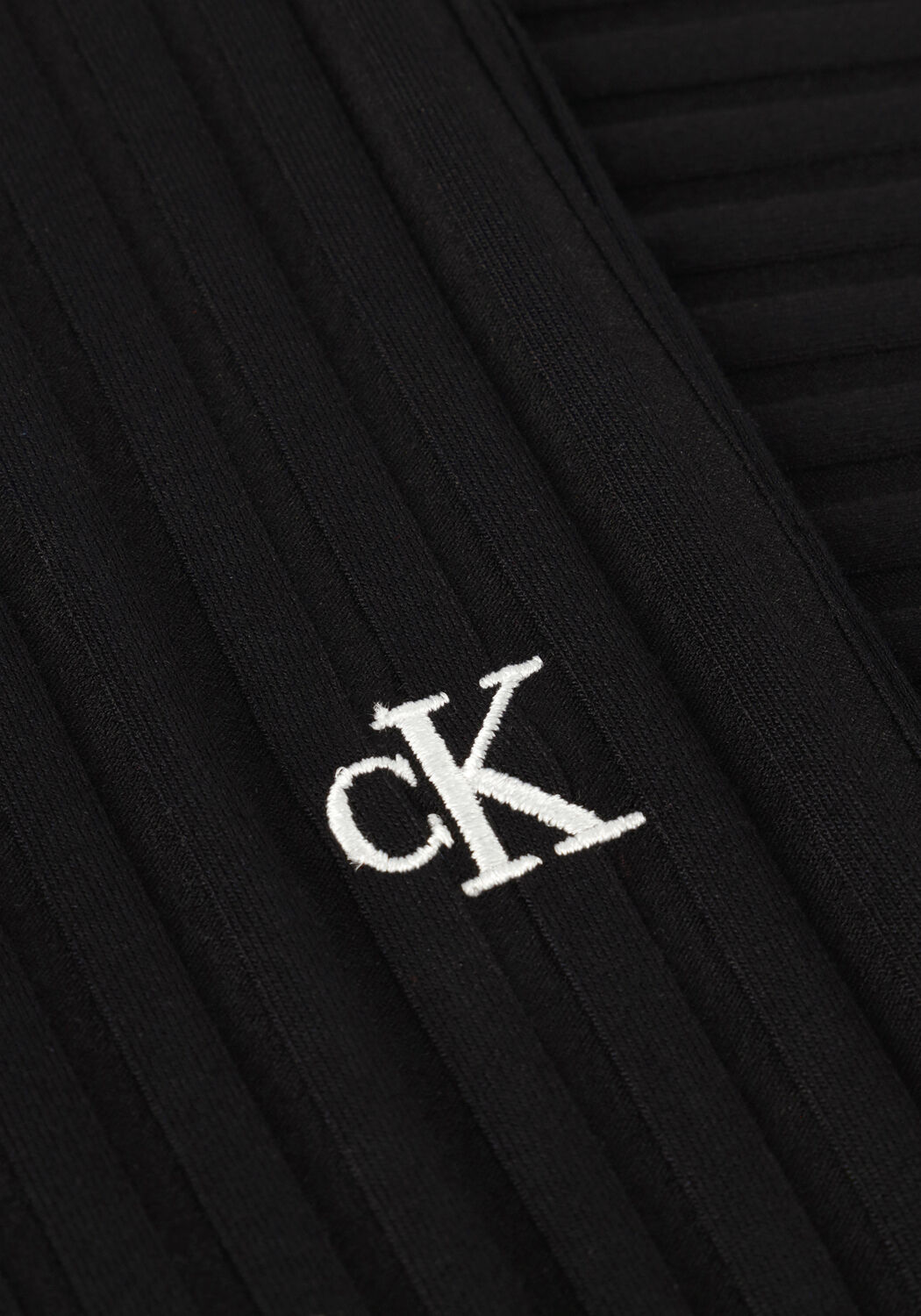 Schwarze CALVIN KLEIN Schlaghose ELONGATED RIB PANTS - large