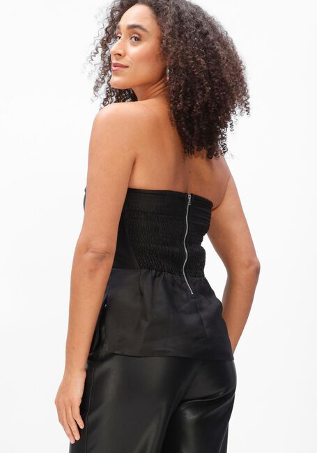 Schwarze NEO NOIR Top TALEEN DULL SATEEN TOP - large