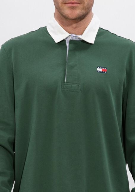 Dunkelgr&uuml;n TOMMY JEANS Polo-Shirt TJM RLX ESS BADGE RUGBY - large