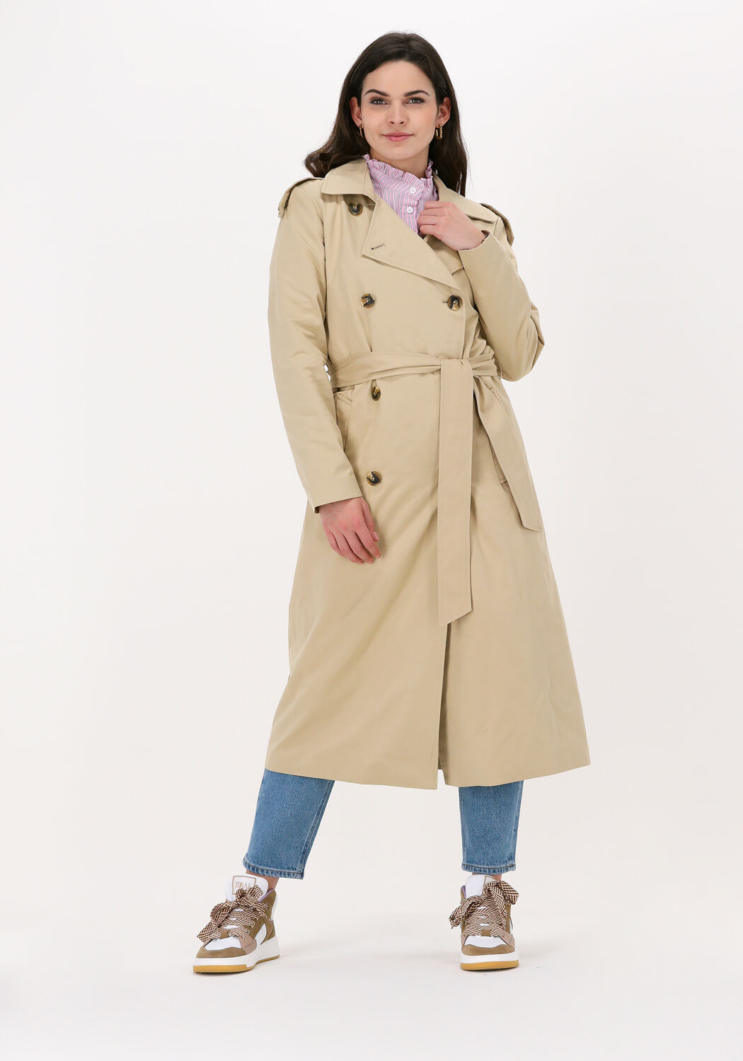 Beige OBJECT Trenchcoats OBJCLARA NEW TRENCH COAT NOOS Omoda