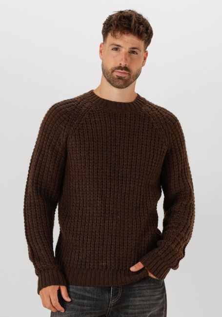 Braune ANERKJENDT Pullover AKSUNE STRUCTURE KNIT - large