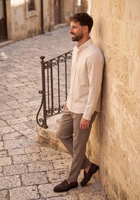 Beige LES DEUX Hose COMO REG SUIT PANTS - large