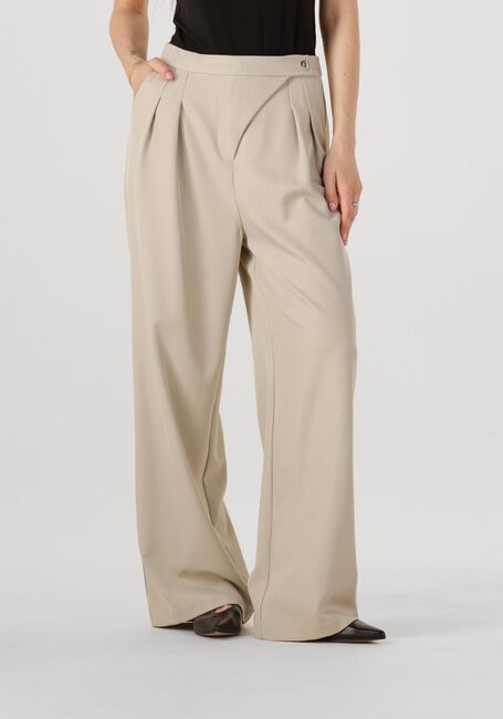Beige NEO NOIR Weite Hose ZALKA EYELET PANTS - large