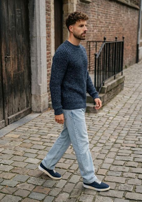 Dunkelblau ANERKJENDT Pullover AKSUNE STRUCTURE KNIT - large