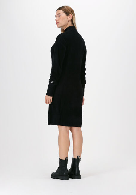 Schwarze CALVIN KLEIN Minikleid FLUFFY SWEATER DRESS - large