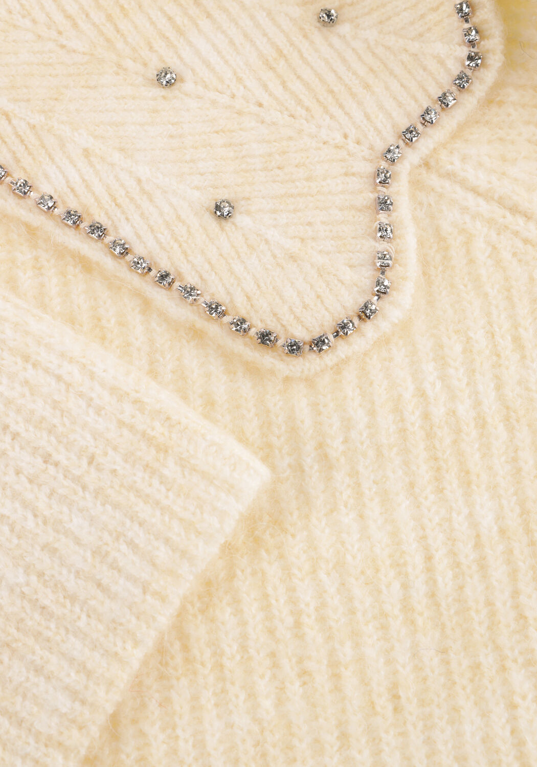 Creme Y.A.S. Pullover YASCHARMA LS KNIT PULLOVER S. - large