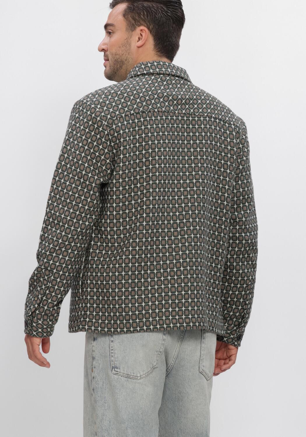 Dunkelgr&uuml;n DSTREZZED Overshirt DS_LINO GOLFBALL OVERSHIRT - large