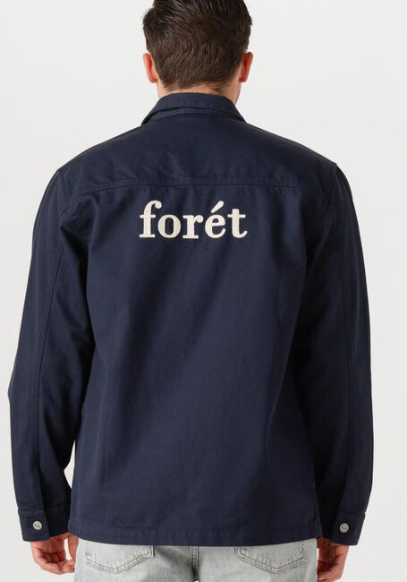 Dunkelblau FORÉT Overshirts ROWAN LOGO OVERSHIRT - large