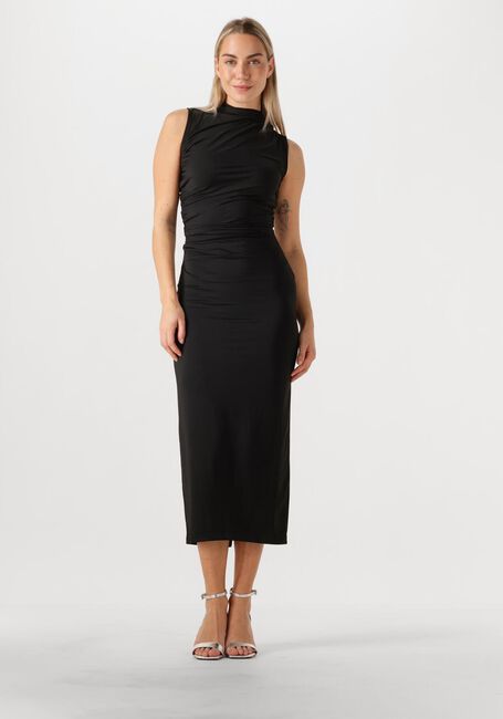 Schwarze ROSEMUNDE Maxikleid BILLIE SL LONG DRAPE DRESS - large