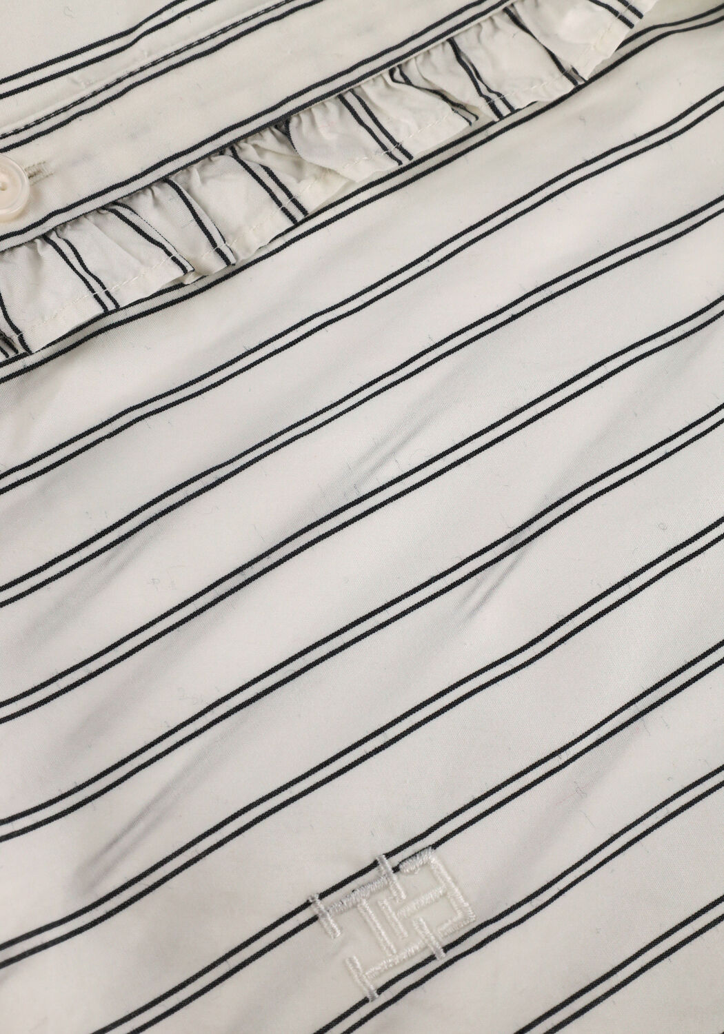 Beige TOMMY HILFIGER Blusen CO PINSTRIPE FEMININE BLOUSE LS - large