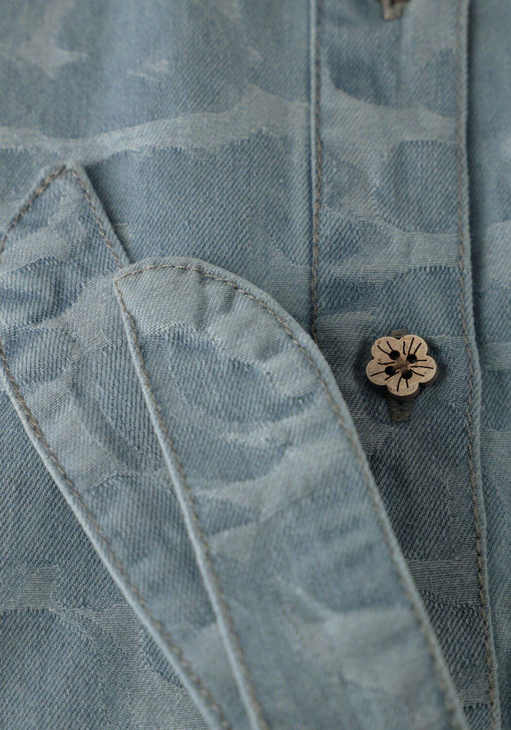 Hellblau LIKE FLO Top CLARA CHAMBREY KNOTTED TOP - large