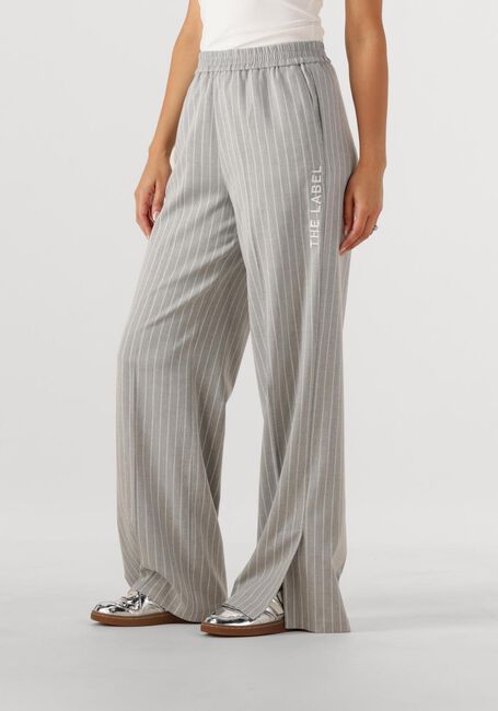 Hellgrau ALIX THE LABEL Weite Hose LADIES WOVEN PINSTRIPE PANTS - large