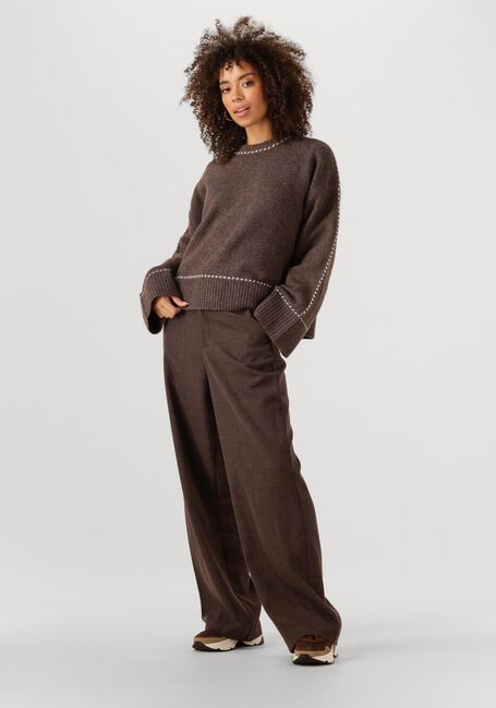 Braune NEO NOIR Pullover ROEME KNIT STITCH BLOUSE - large
