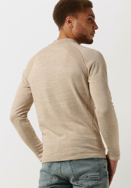 Beige CAST IRON Pullover MOCK NECK COTTON HEATHER PLATED - large