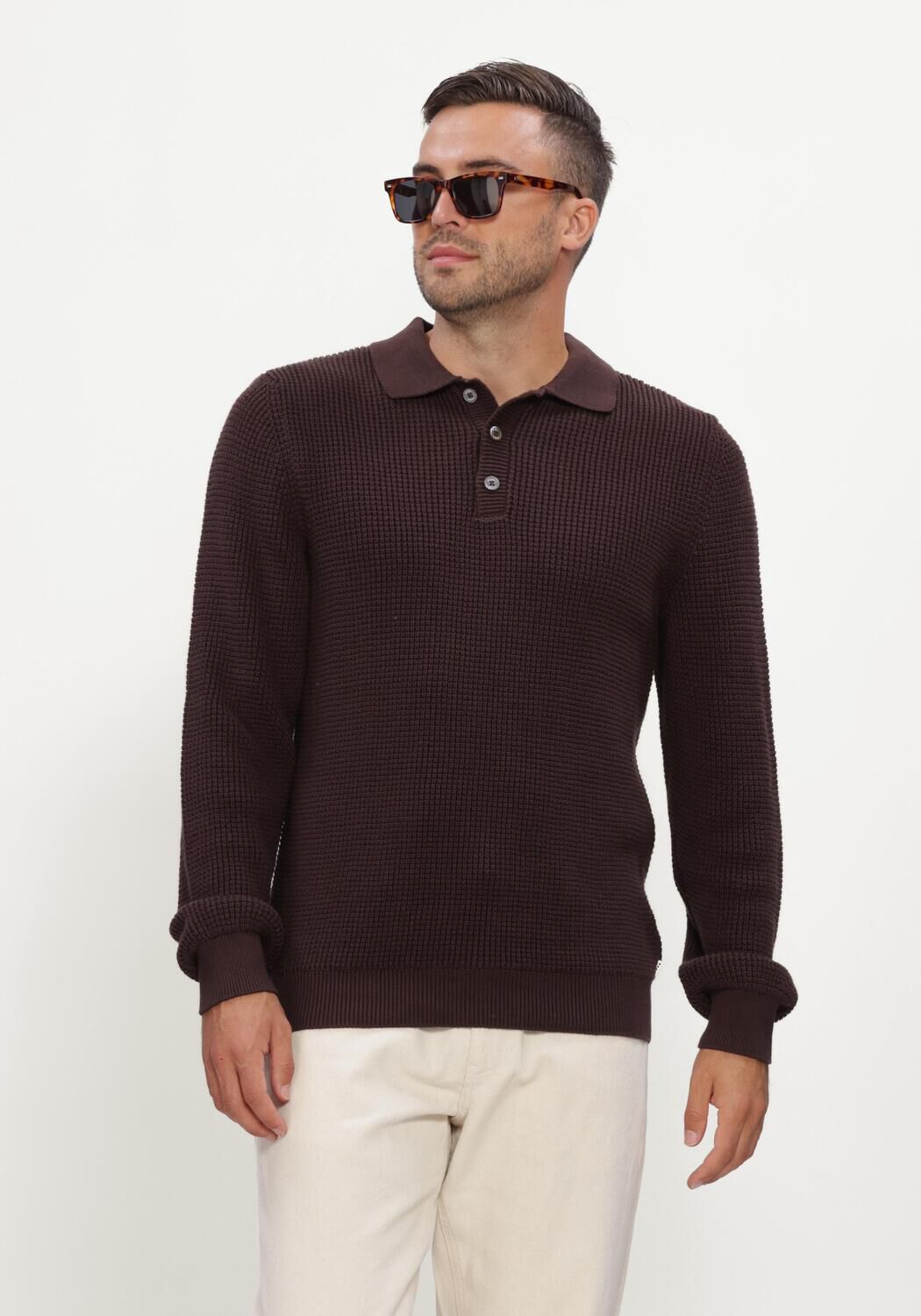 Braune JC RAGS Pullover POLO LONG SLEEVE EFE - large
