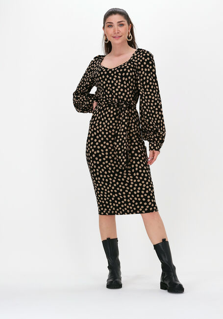 Schwarze JANSEN AMSTERDAM Midikleid DRESS WIDE SLEEVE - large
