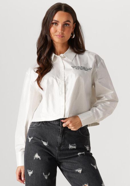 Weiße ALIX THE LABEL Blusen LADIES WOVEN PINTSTIPE BLOUSE - large