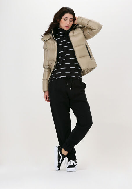 Beige CALVIN KLEIN Wattierte Jack SHINY DOWN SHORT PUFFER JACKET - large