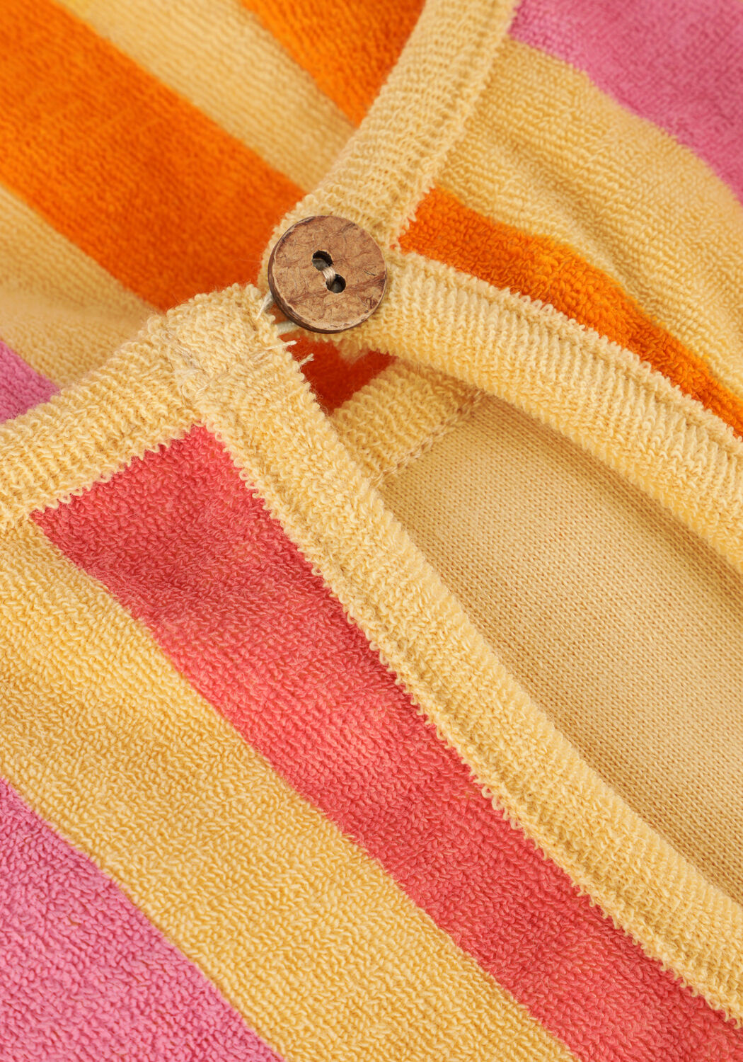 Beige Sproet & Sprout Playsuits RUFFLE TERRY JUMPSUIT STRIPES - large