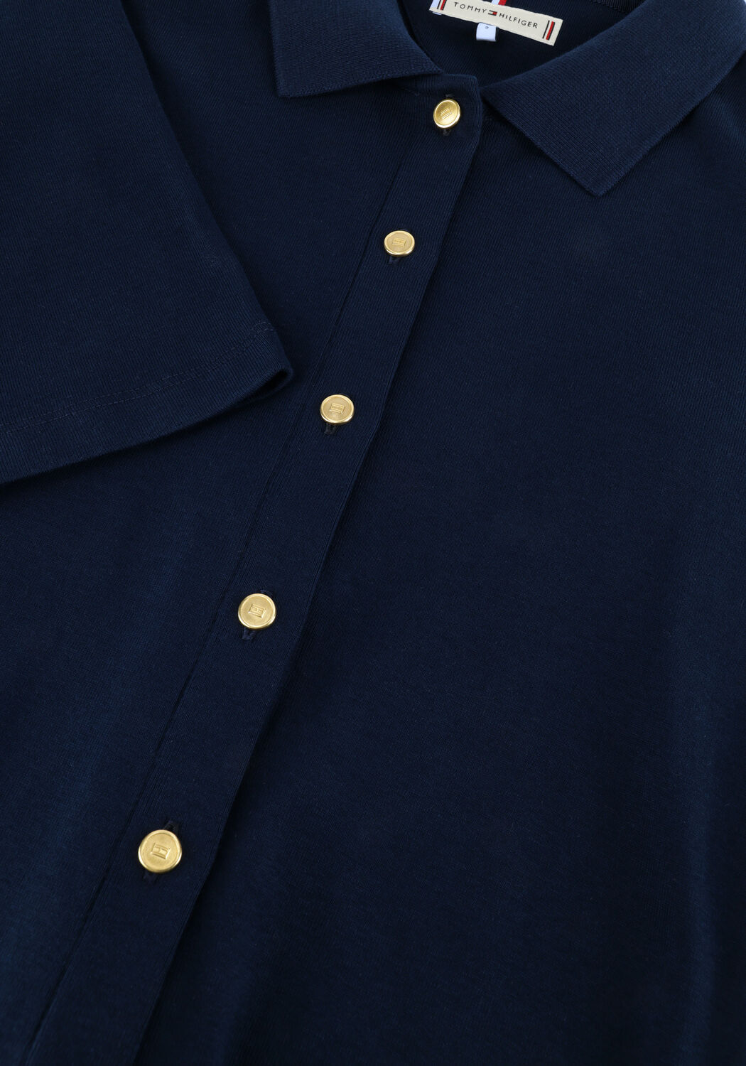 Dunkelblau TOMMY HILFIGER Midikleid GOLD BUTTON F+F MIDI DRESS - large