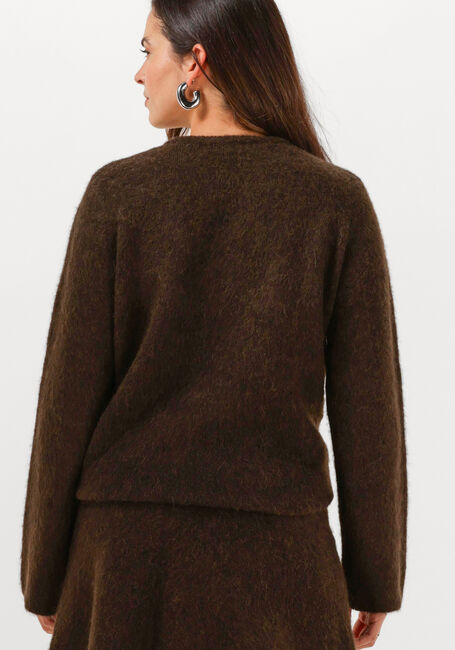 Braune SELECTED WOMEN Pullover SLFLULU BRUSHED LS KNIT KEYHOLE O-NECK - large