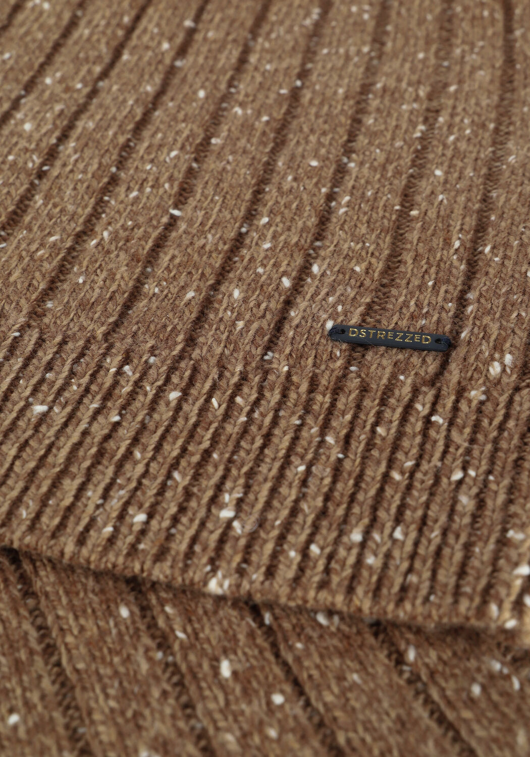 Khaki DSTREZZED Pullover TURTLE NECK CABLE STRUCTURE NA - large