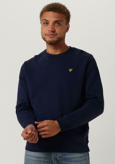 Blaue LYLE & SCOTT Pullover CREW NECK SWEATSHIRT - large