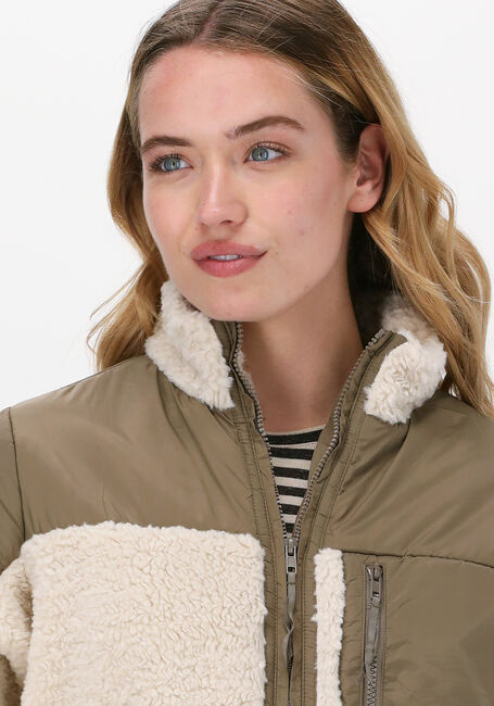 Grüne CO'COUTURE Teddy-Jacke TEDDY FLEECE JACKET - large