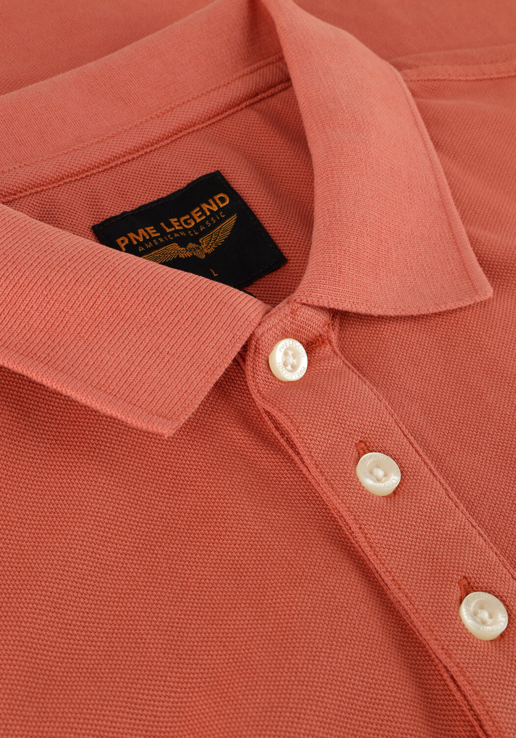 Rote PME LEGEND Polo-Shirt SHORT SLEEVE POLO GARMENT DYE - large