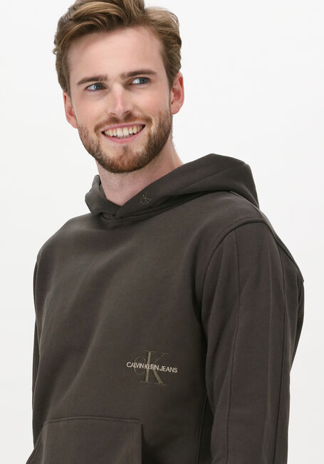 Grüne CALVIN KLEIN Sweatshirt OFF PLACED ICONIC HOODIE - large