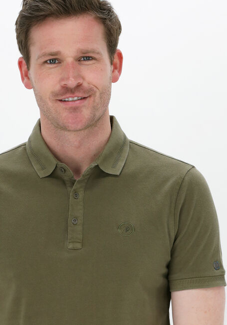 Olive CAST IRON Polo-Shirt SHORT SLEEVE POLO COTTON GD PIQUE - large