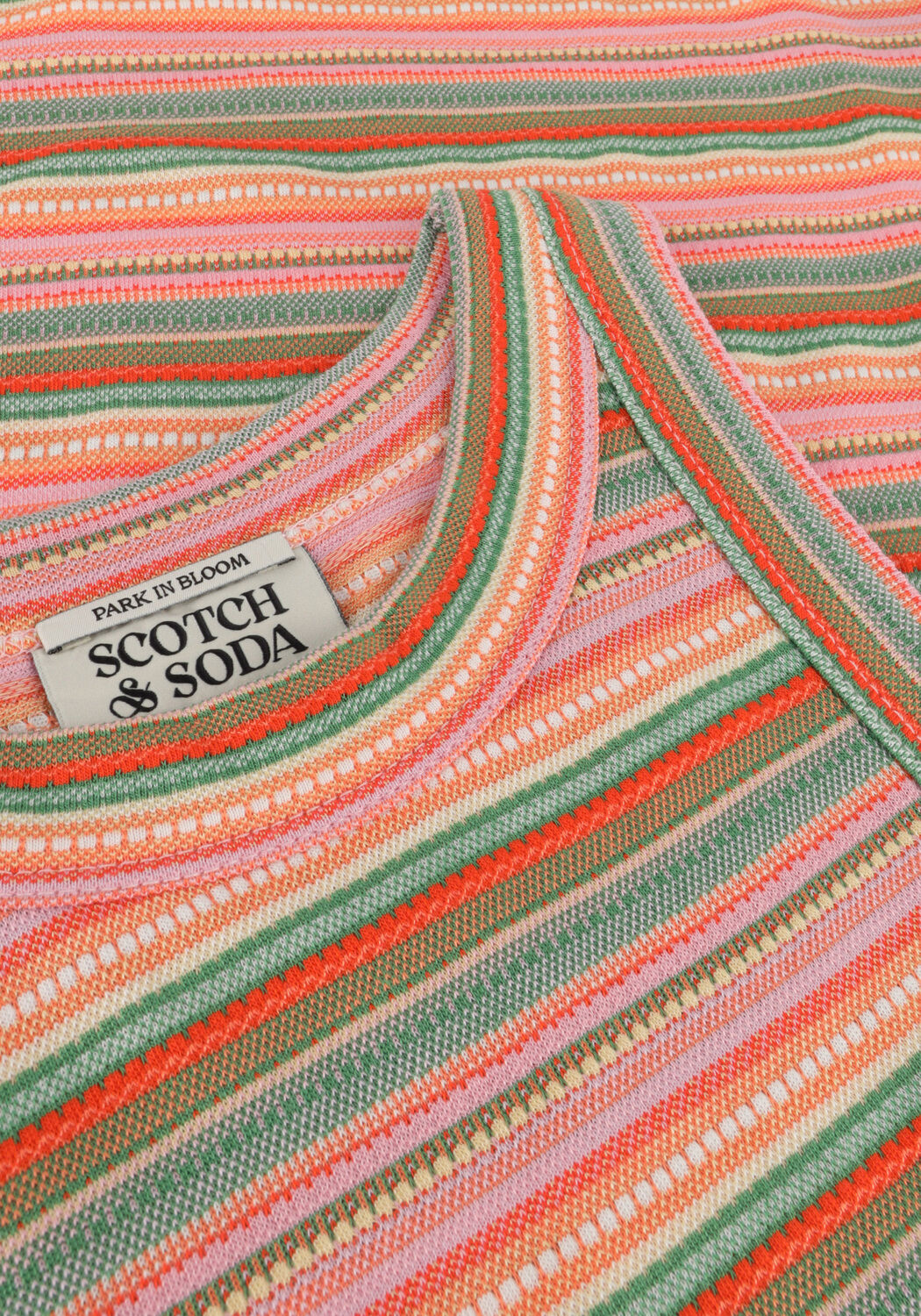 Mehrfarbige/Bunte SCOTCH & SODA Top STRIPE TEXTURED RACER TANK - large