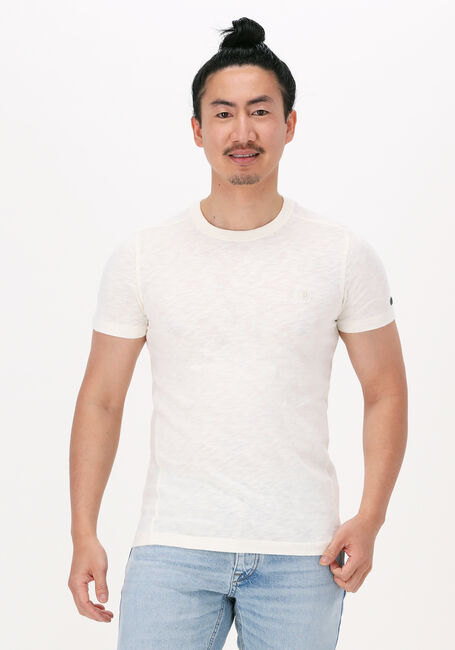 Weiße CAST IRON T-shirt SHORT SLEEVE R-NECK ORGANIC COTTON SLUB ESSENTIAL - large