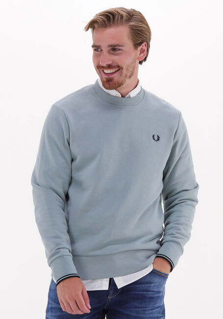 Hellblau FRED PERRY Pullover CREW NECK SWEATSHIRT - large