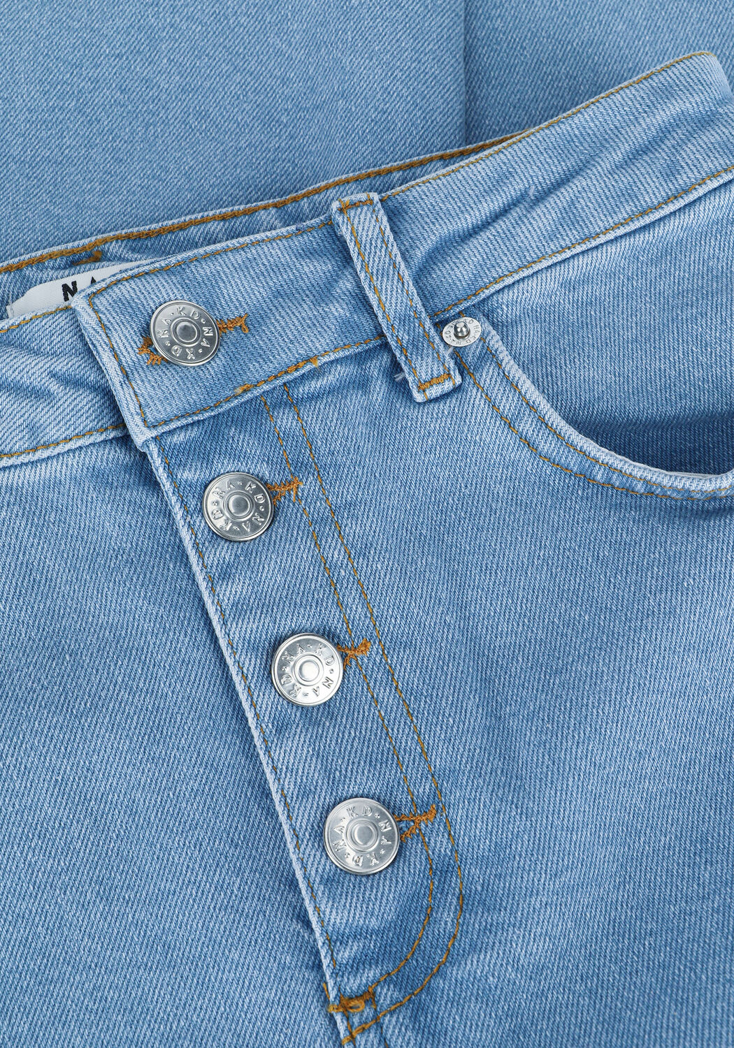 Blaue NA-KD Skinny jeans BUTTON UP SKINNY JEANS - large