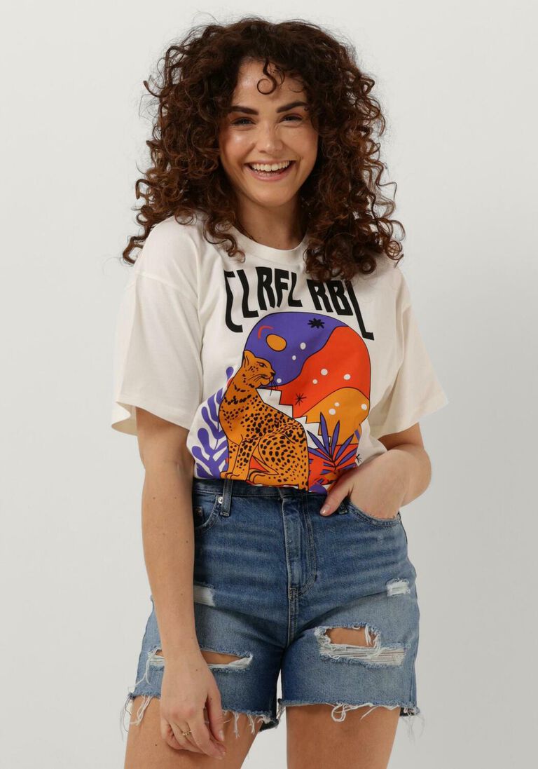 nicht-gerade weiss colourful rebel t-shirt panther moon loosefit tee