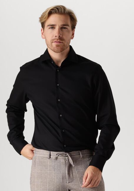 Schwarze PROFUOMO Klassisches Oberhemd FINE TWILL - SLIM FIT - NON IRON - large