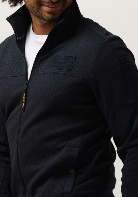 Blaue PME LEGEND Strickjacke ZIP JACKET JACQUARD INTERLOCK SWEAT - large