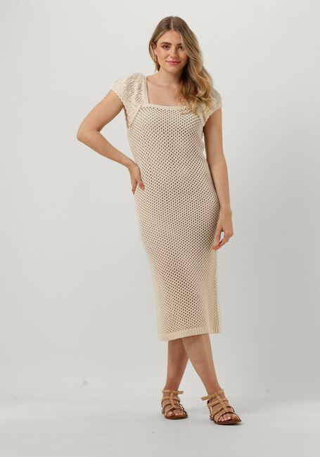 Sand OBJECT Midikleid OBJEDITA S/S KNIT DRESS A VIP 23 - large