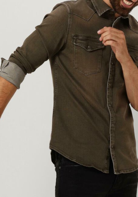 Gr&uuml;ne PUREWHITE Overshirt DENIM SHIRT WITH PEARL BUTTONS - large