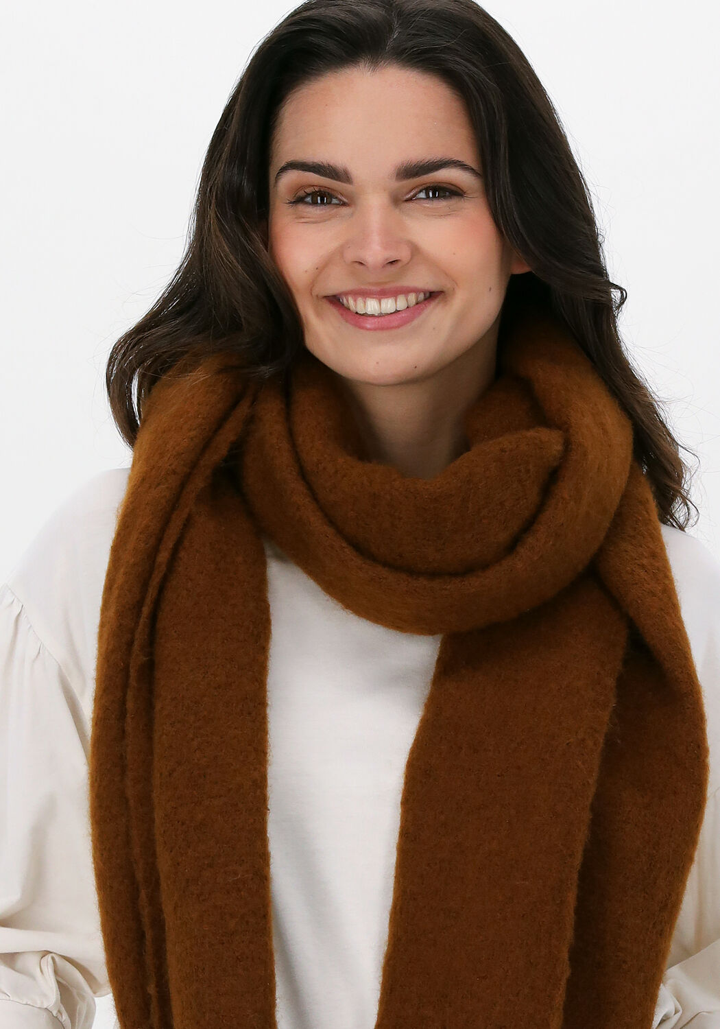 Cognacfarbene OMODA Schal S21357 - large