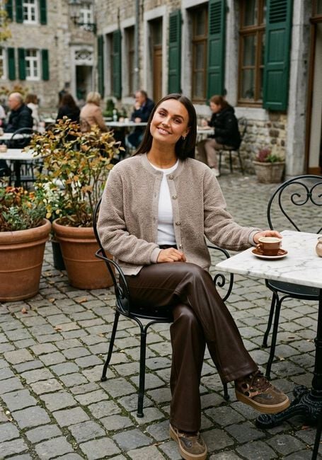 Taupe NOTRE-V Strickjacke NV-GIA - large
