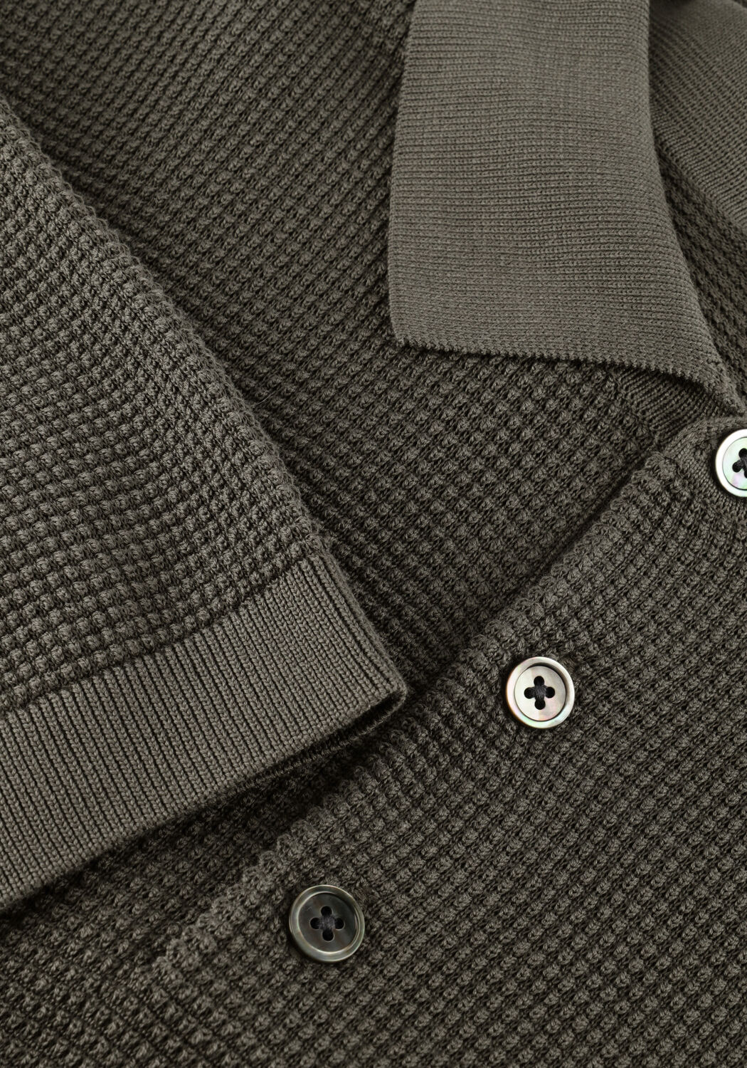 Gr&uuml;ne PROFUOMO Polo-Shirt POLO SS AERO EASE WAFFLE STRUCTURE - large